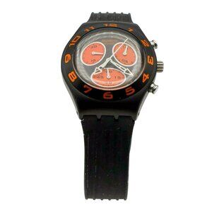 Swatch Blackino Irony Midi Chrono Watch (YMB4000)